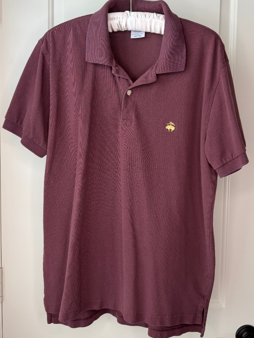 Brooks Brothers Performance Polo - Men’s Maroon Burgundy Slim Fit Size Large